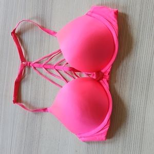 Victoria's Secret push-up bra vibrant peach/pink